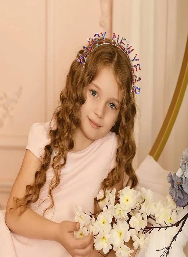 Gosuoa Happy New Year Headbands for Women, Rhinestone New Years Eve Headband, New Years Hair Accessories - Image 4